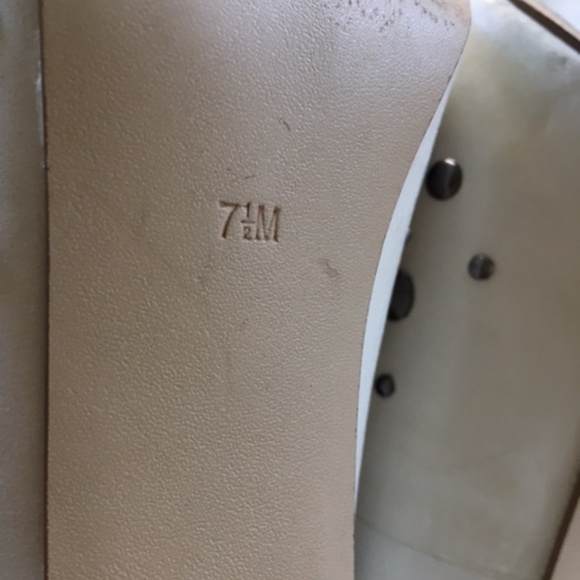 MARC FISHER White Leather Studded Platform Heels - Picture 10 of 10